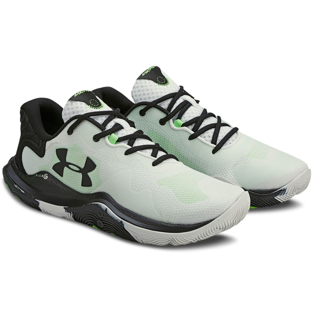 Miniatura Tênis de Basquete Masculino Under Armour Buzzer Branco - 39