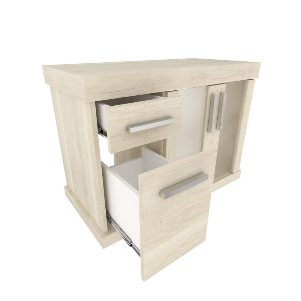 Miniatura Gabinete Atacama 2 Porta 2 Gavetas Darabas Agardi Mezzo Blanco