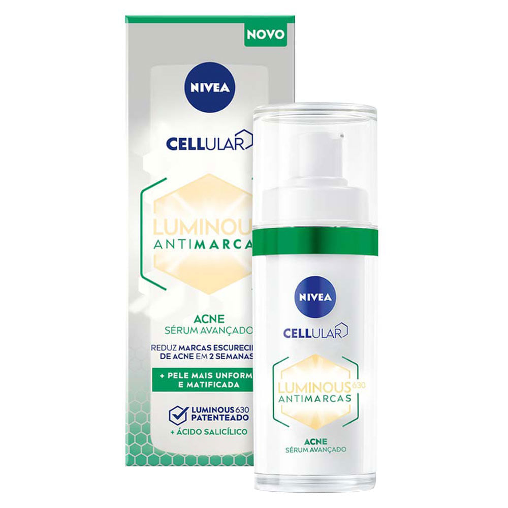 Miniatura Sérum Facial NIVEA Cellular Luminous 630 Antimarcas Acne 30ml