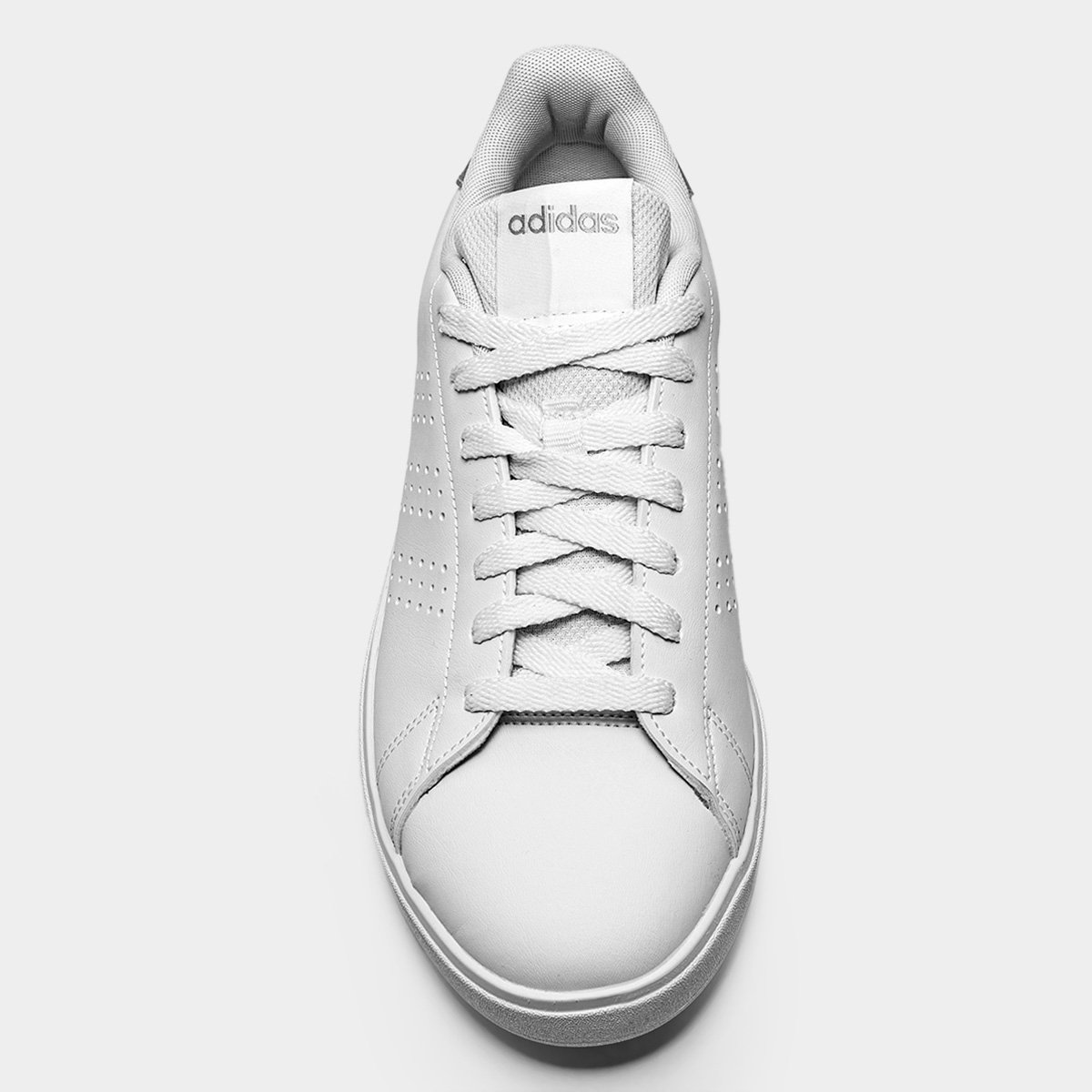 Miniatura Tênis Adidas Advantage Base 2.0 Feminino Branco+prata - 34