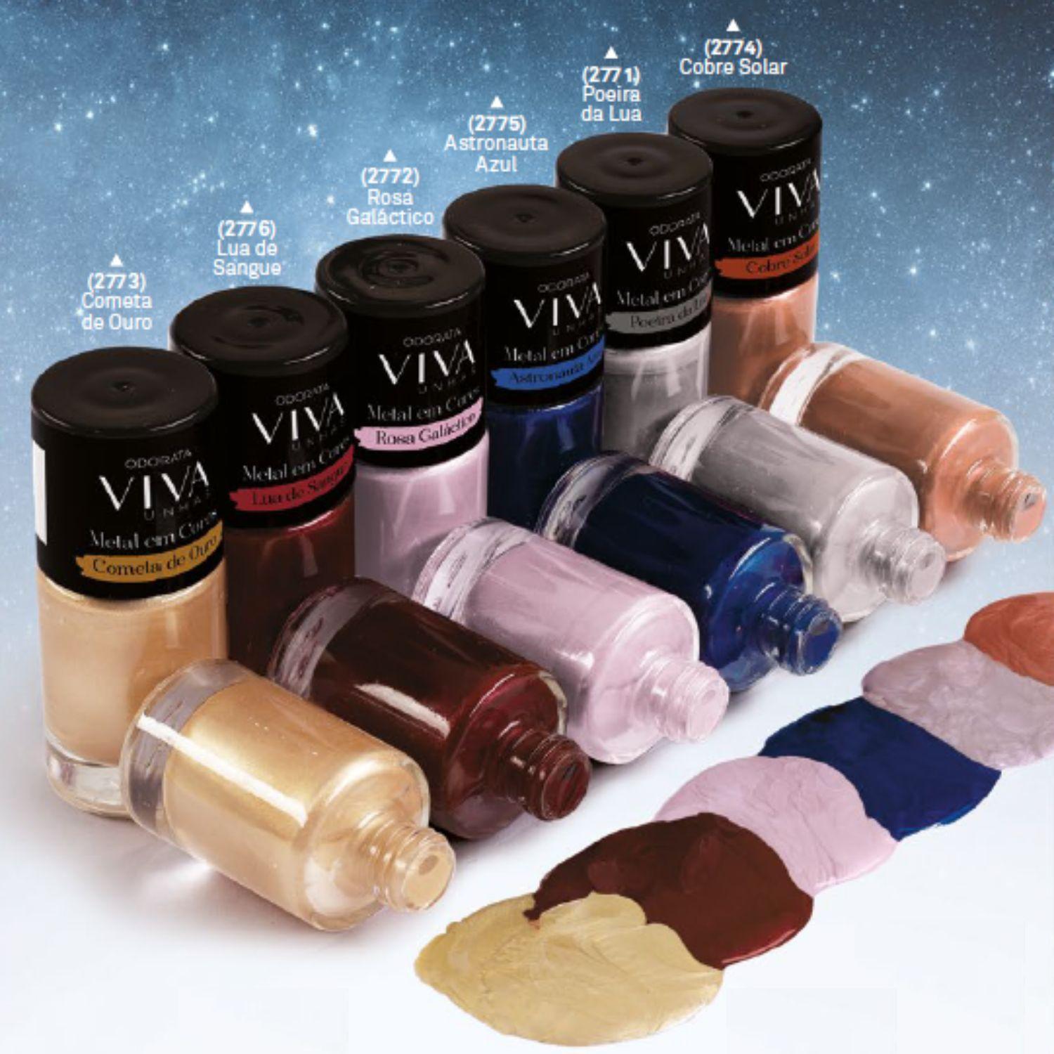 Miniatura Esmalte Em Gel Metalizado Lua Sangue Não Precisa Cabine Seca