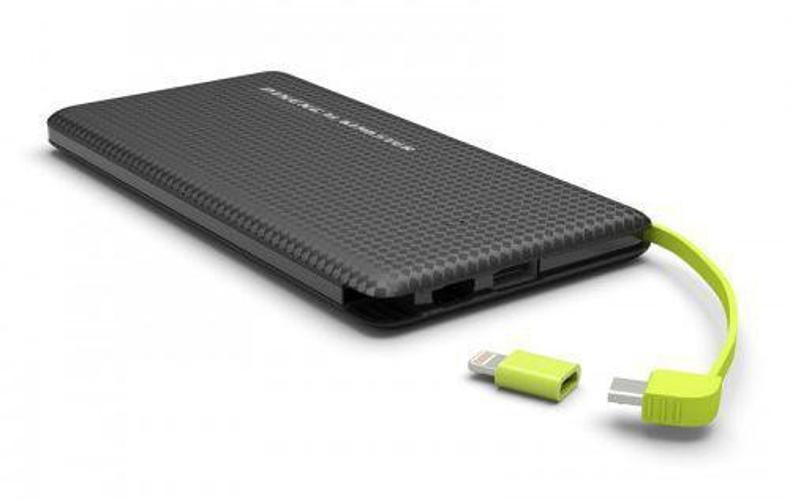 Miniatura Carregador Portátil -10000 Mah Power Bank Hmaston Preto