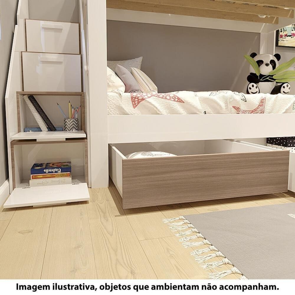 Beliche Juvenil 2 Gavetas Star Plus Casatema Branco/Montana