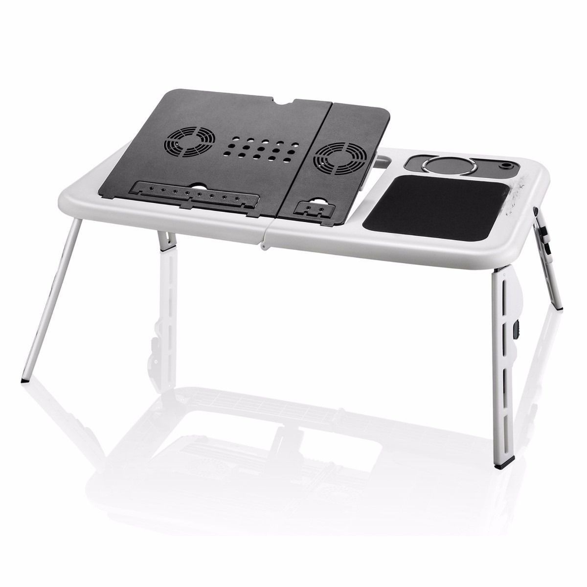 Miniatura Mesa dobrável notebook table 2 cooler mousepad cabo usb