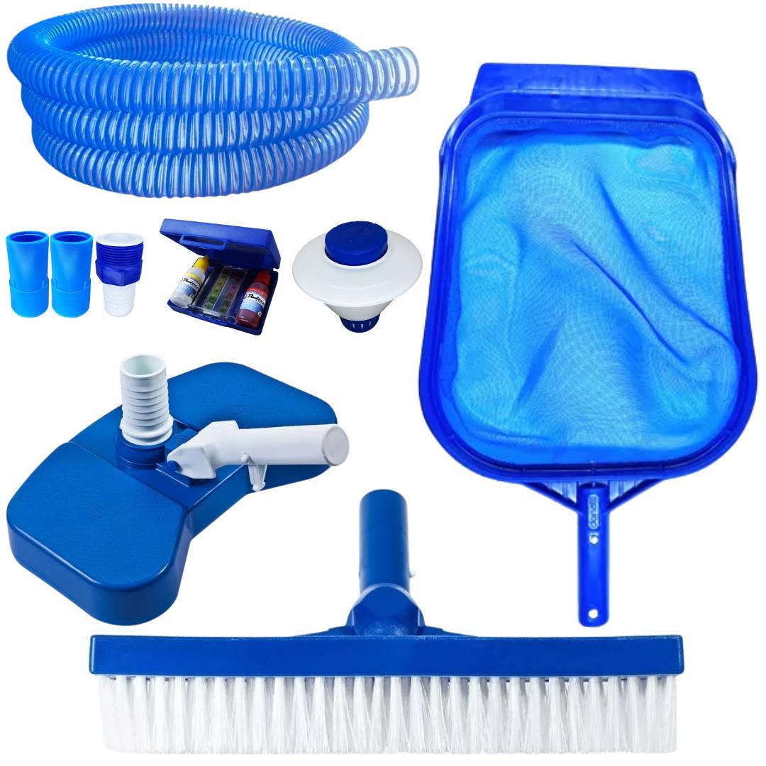 Miniatura Kit Limpeza Piscina Mangueira Silicone 6Mt Clorador E Estojo