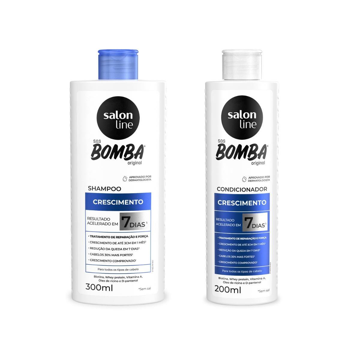Miniatura Kit Shampoo 300Ml + Condicionador 200Ml Sos Bomba Salon Line