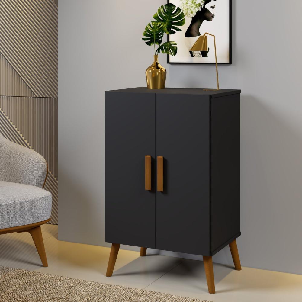 Miniatura Armário Organizador 2 Gavetas Cali Carmolar Preto