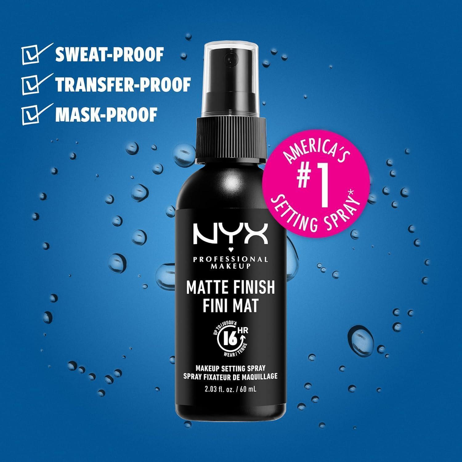 Miniatura Nyx Spray Fixador Maquiagem Acabamento Fosco Longa Duração