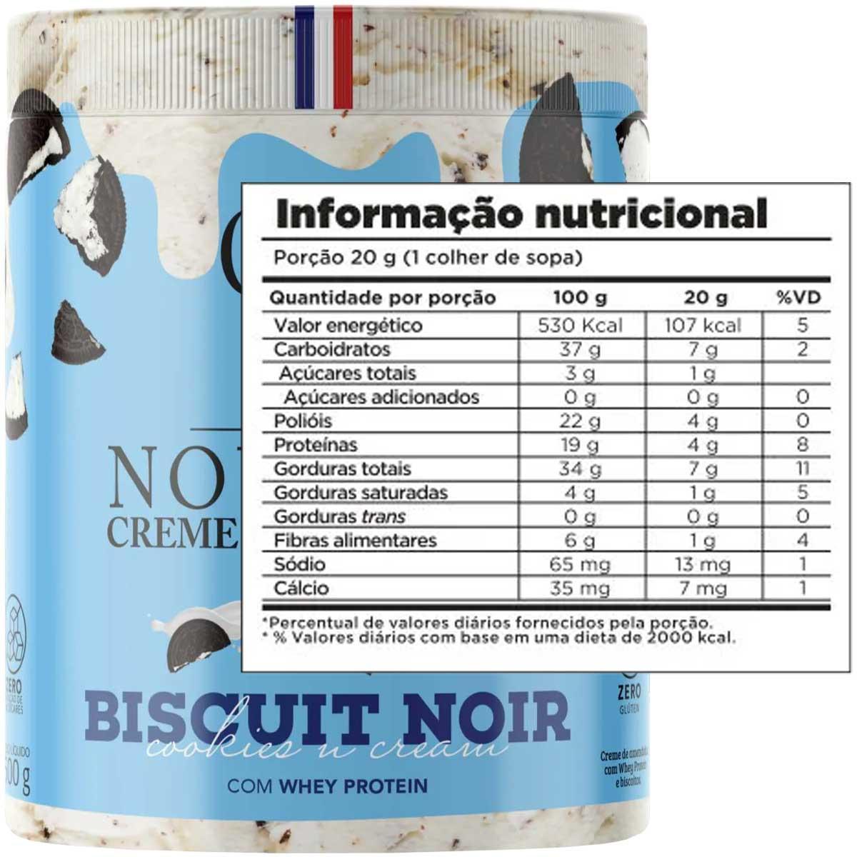 Miniatura Creme De Amendoim Sem Açucar Chef Whey 600G Cookies Cream
