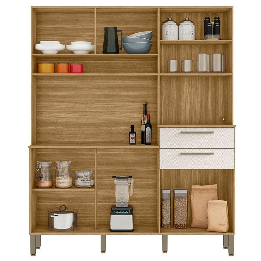 Miniatura Cozinha Ambiente Montesa 6 Portas E 2 Gavetas Freijó Soft - Kits Paraná