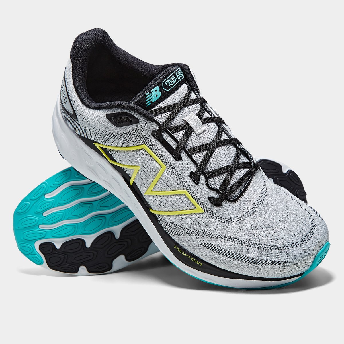 Miniatura Tênis New Balance Fresh Foam 680 V8 Masculino Cinza+Preto - 38
