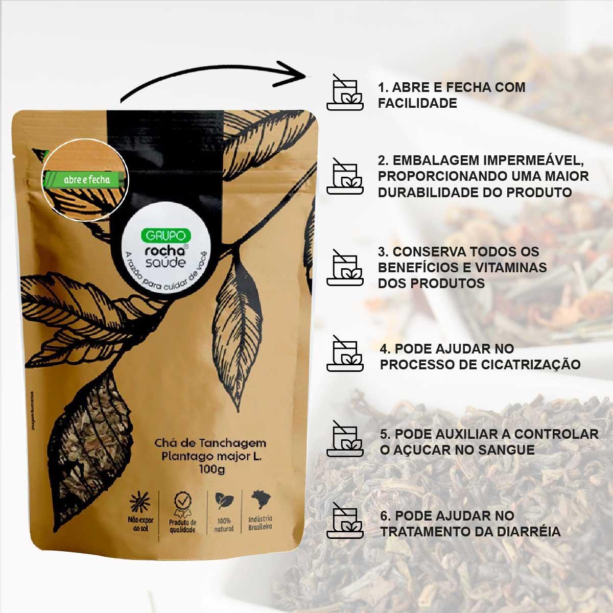 Kit 4 Pct Chá De Tanchagem - Plantago Major L. - 100G Cada