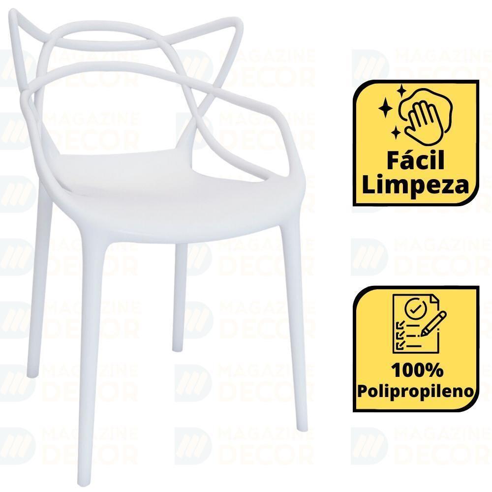 Miniatura Conjunto Mesa De Jantar Redonda Marci Preta 100cm Com 4 Cadeiras Allegra - Branco
