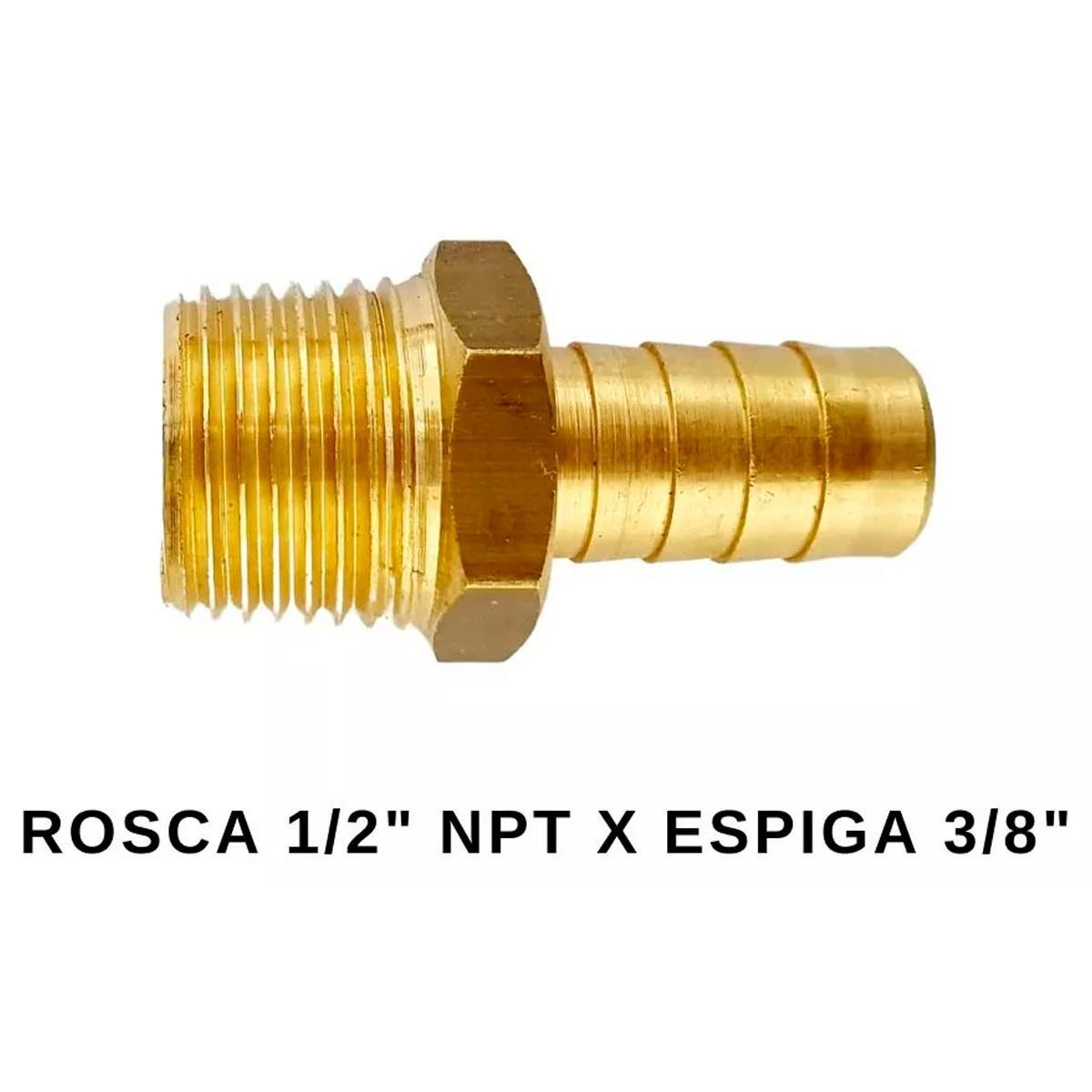 Miniatura 6 Espigão Adaptador 1/2 Gás Encanado X Bico Mangueira 3/8