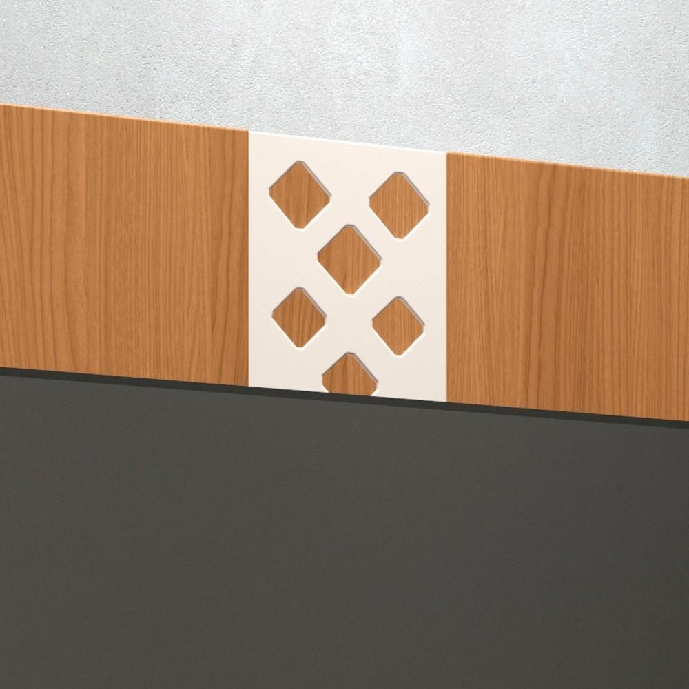 Miniatura Painel Tv 47 Pol 120cm Suspenso Com Nicho Form Off/cinamomo - Hb Móveis