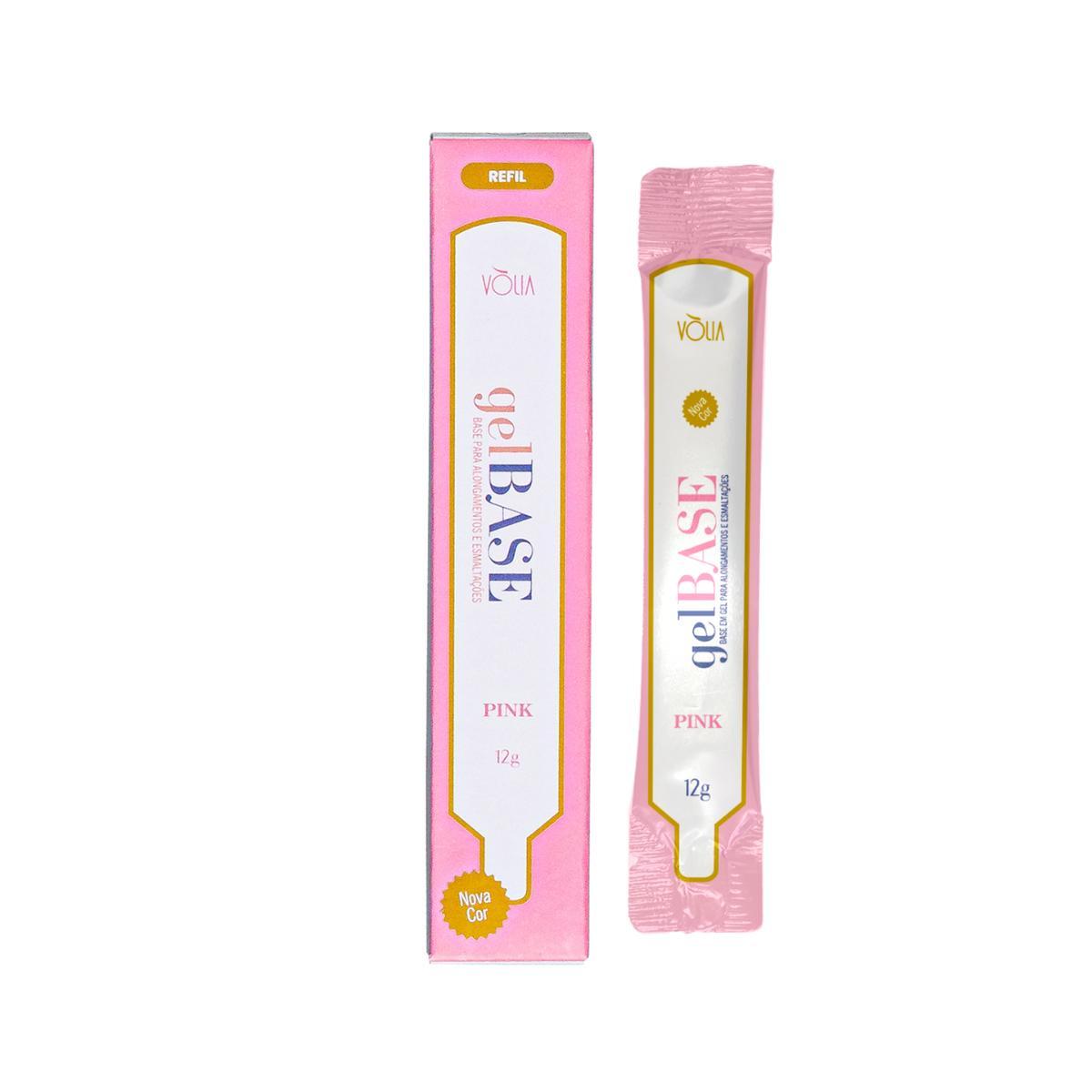 Miniatura Gel Base Pink 12G + Gel Classic Pink 14G + 2 Potes Volia