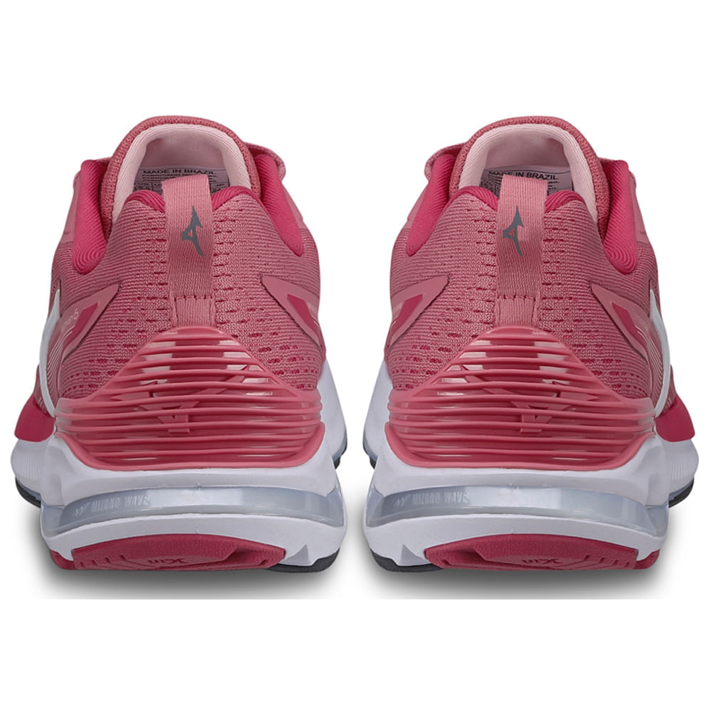 Miniatura Tênis de Corrida Feminino Mizuno Wave Dynasty 6 Vermelho - 36