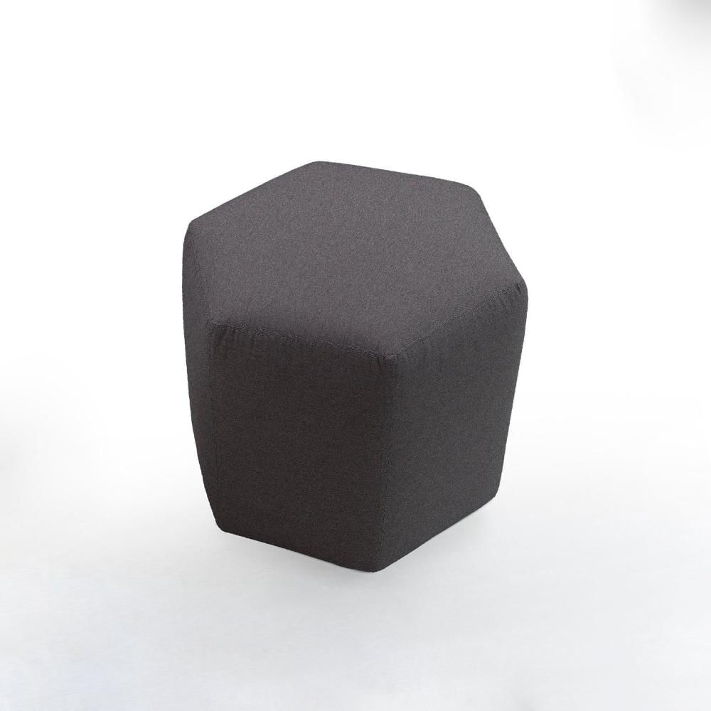 Miniatura Puff Six 50cm Neo Cinza Claro/Cinza Chumbo