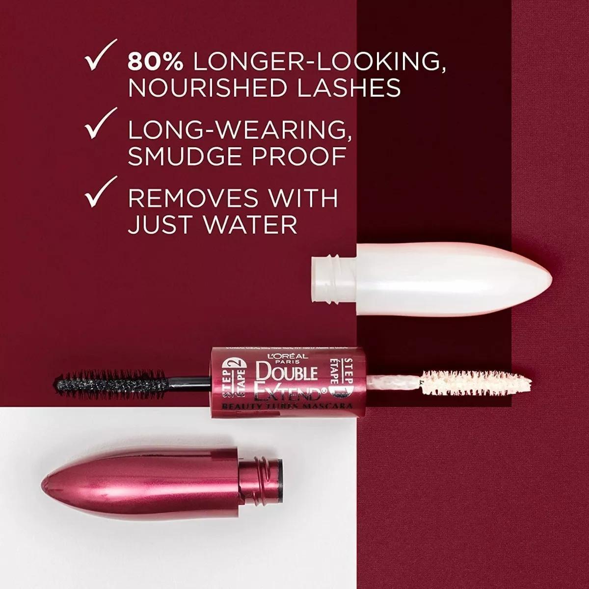 Miniatura Kit 2 Rímel Loreal Double Extend Beauty Tubes Duo Double