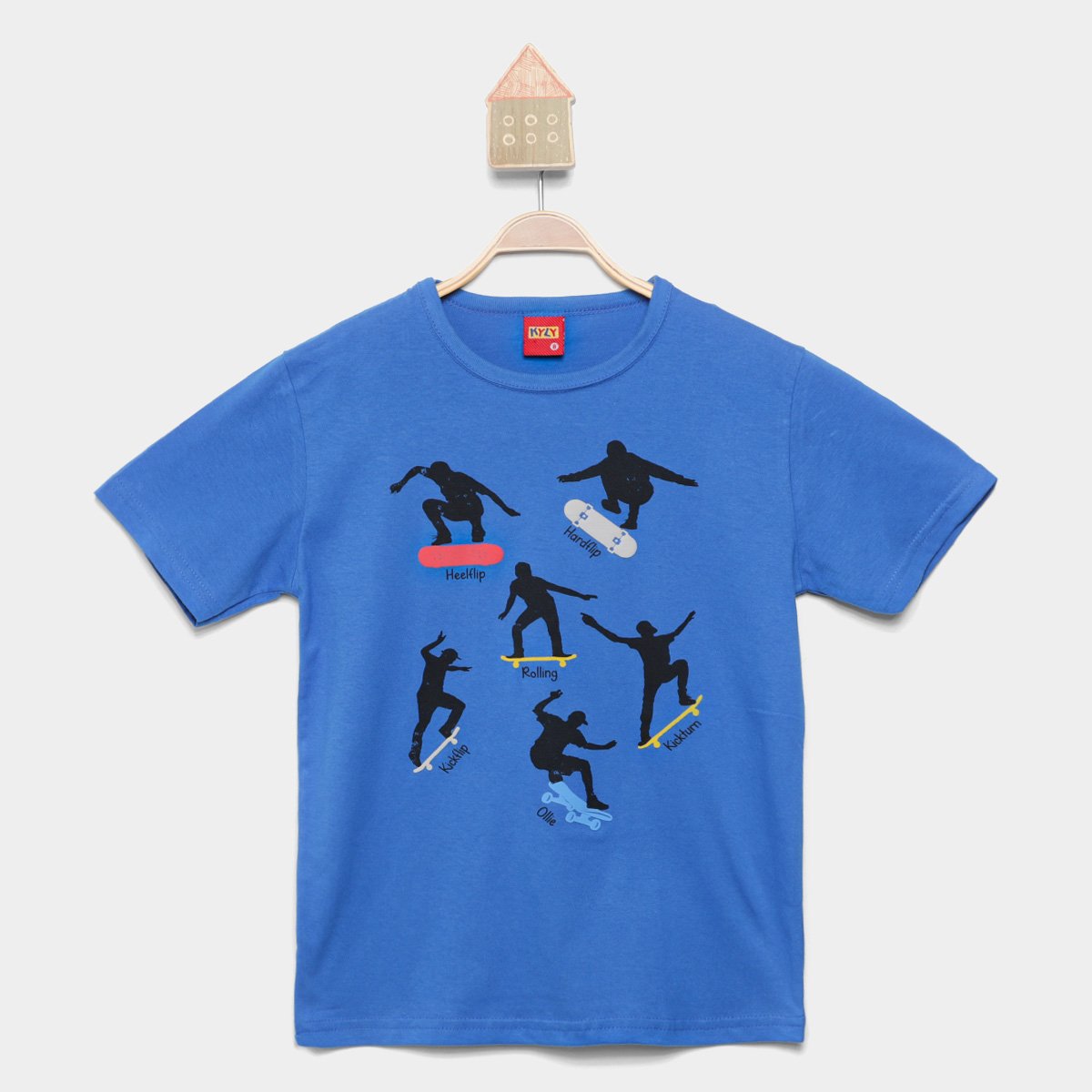 Miniatura Camiseta Infantil Kyly Skate Menino Azul - 4A