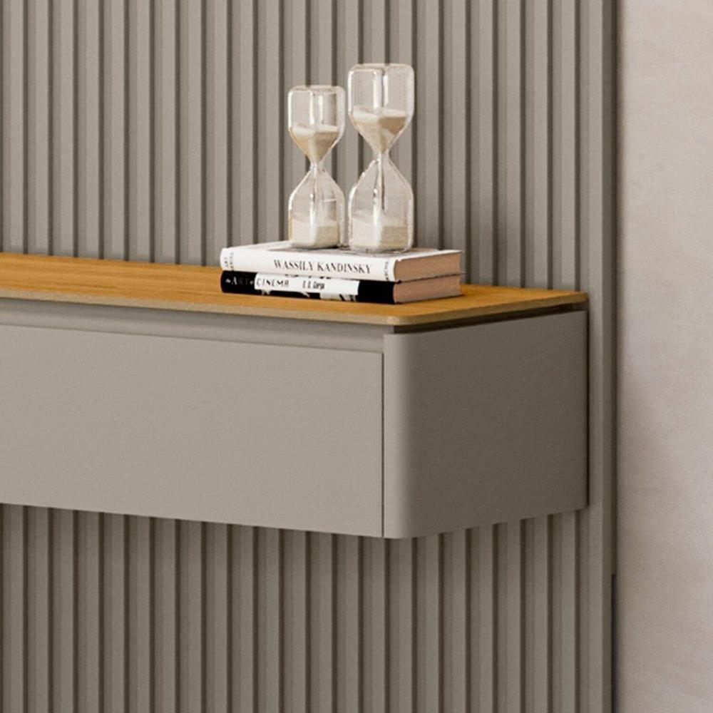 Painel para Tv 75 Polegadas com Led Ripado Modular Tauari / Gris Fosco