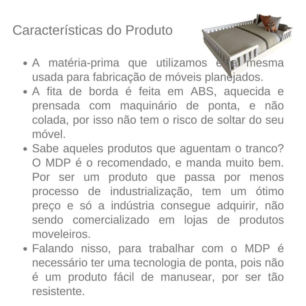 Miniatura Cama Infantil Montessoriana Casal Sol Yescasa Branco/Cinza Cristal