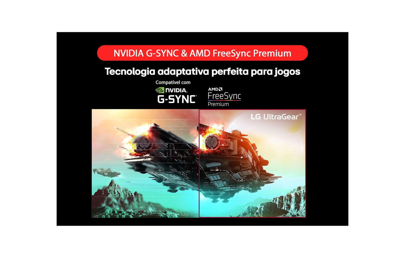 Monitor Gamer LG UltraGear™ 27GR83Q-B Tela IPS 27’’,  QuadHD, 240 Hz, 1ms (GtG), NVIDIA G-SYNC, AMD FreeSync™ Premium HDR400