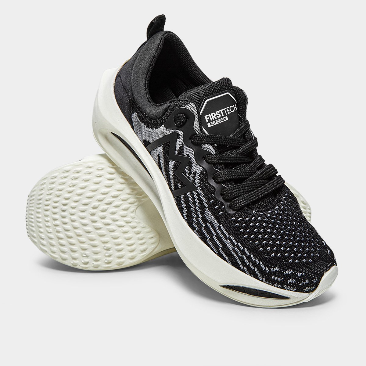 Miniatura Tênis First Corrida Masculino Preto+Branco - 41