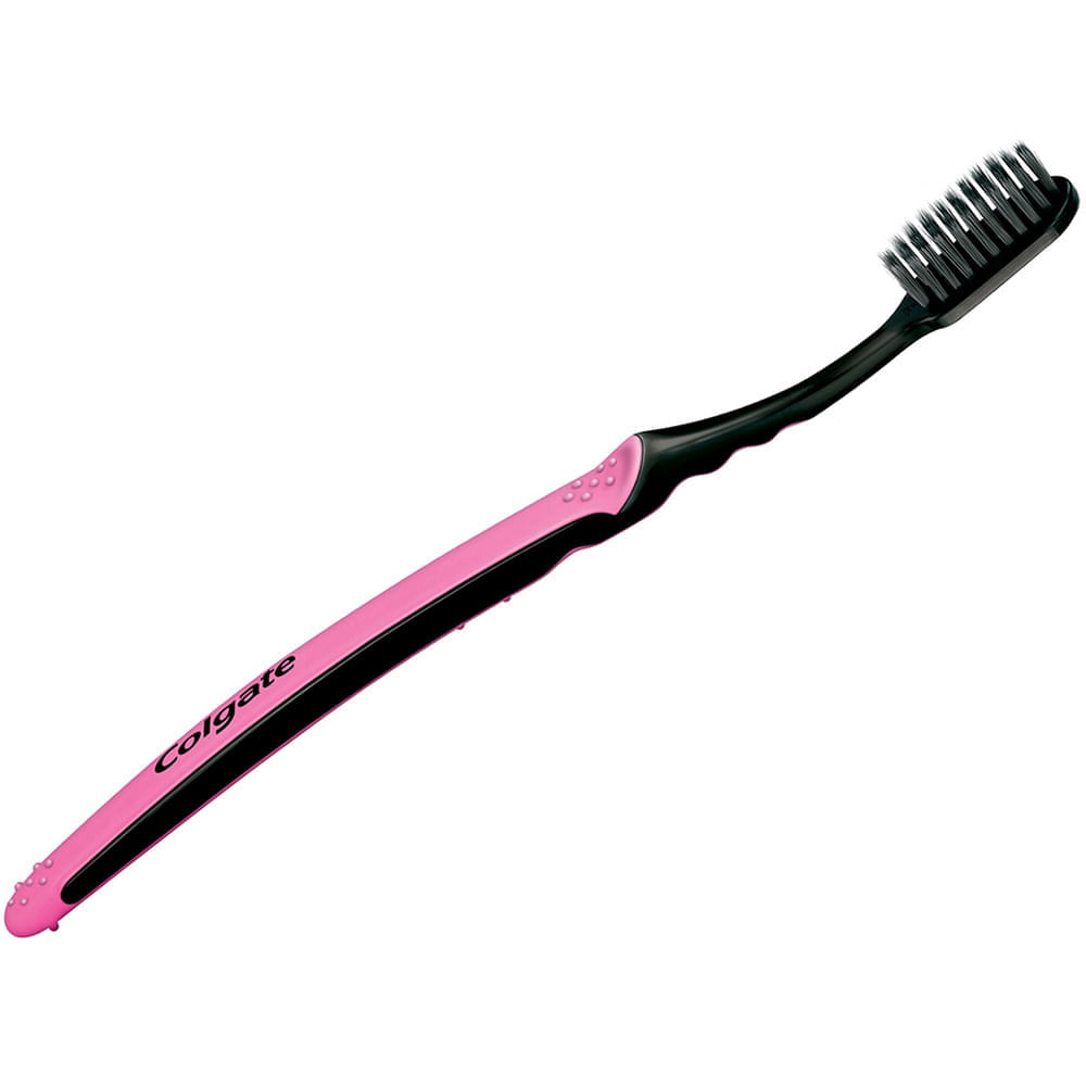 Miniatura Escova Dental Colgate Slim Soft Black Macia Cores Sortidas 3 Unidades