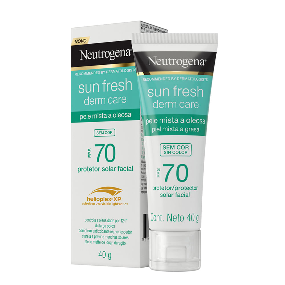 Protetor Solar Neutrogena Sun Fresh Derm Care Facial FPS70