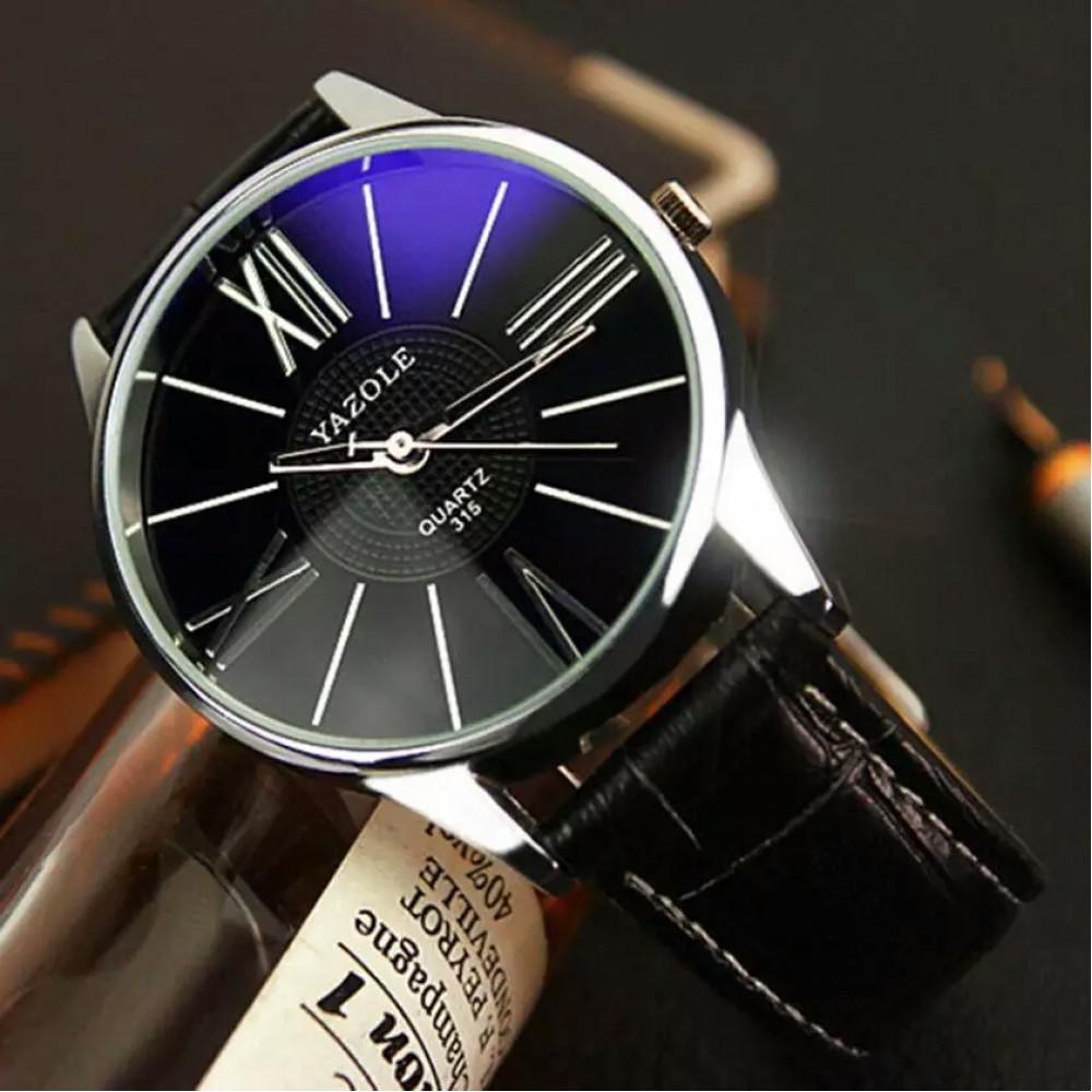 Miniatura Relógio Masculino Yazole 315 Pulseira Preta