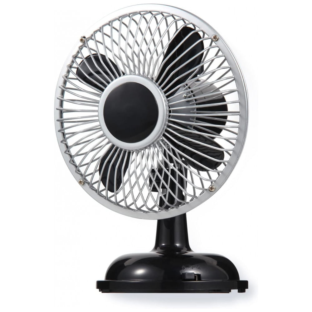 Miniatura Ventilador de Mesa Portátil Retro USB com 2 Velocidades Avoeco, Preto