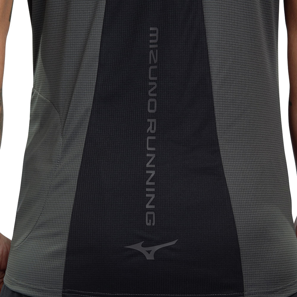 Camiseta de Corrida Feminina Mizuno High G Cinza