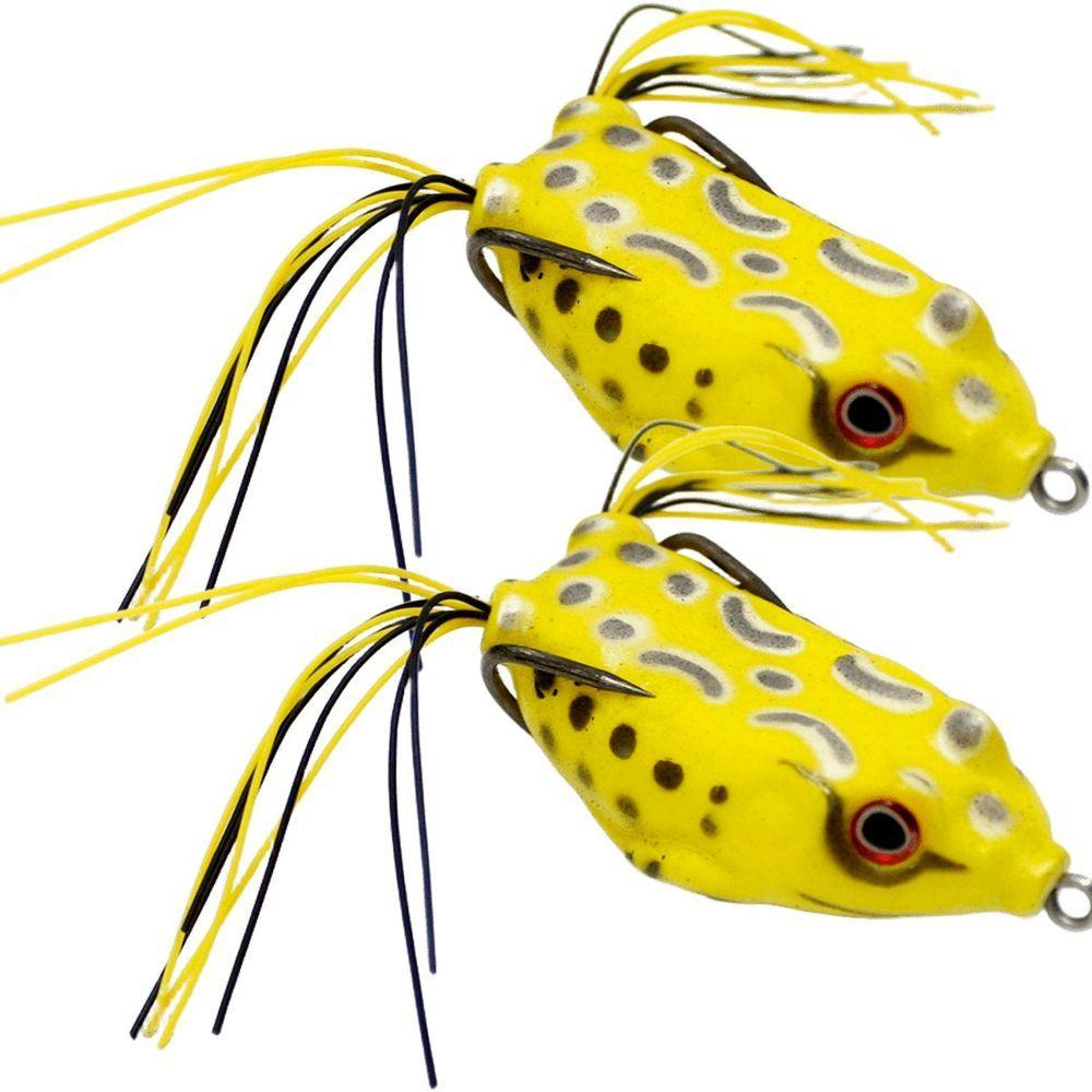 Miniatura Kit 4 Isca Anzol Sapo Artificial Equipamento Para Pesca 10g