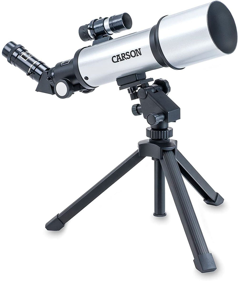 Miniatura Telescópio Refrator 70 mm SkyChaser, 133.5x, Localizador 8x21, Barlow 3 x, Tripé e Bolsa