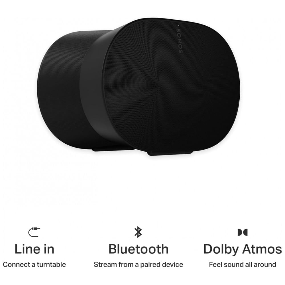 Miniatura Sonos Era 300 Caixa de Som Inteligente com Dolby Atmos, Áudio Espacial 3D, Wi-Fi 6, Bluetooth 5.0, USB-C, Controle por Voz – Preto Fosco