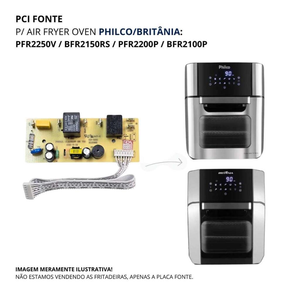 Miniatura Placa Fonte Para Air Fryer Oven Britânia Philco Bfr2100P
