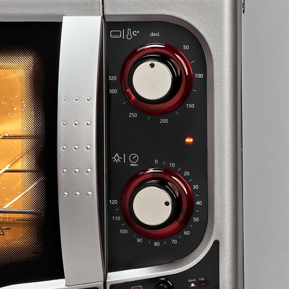 FORNO ELETRICO DE BANCADA FISCHER GOURMET GRILL G II PRATA GII 44L 220V (9741-79182) 220v