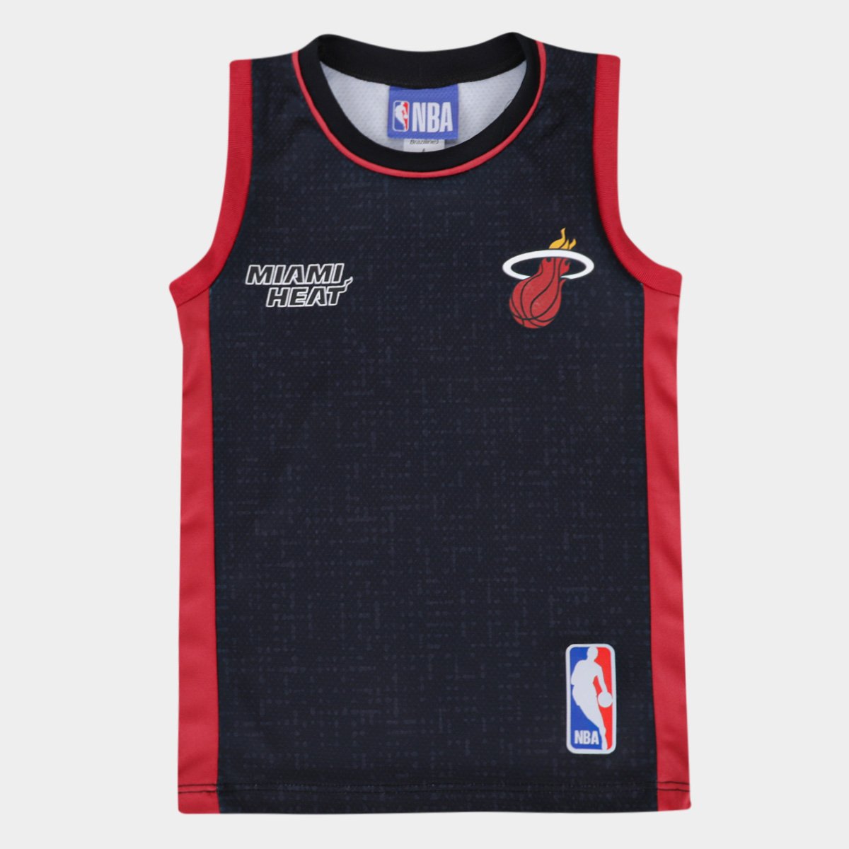 Miniatura Regata NBA Juvenil Miami Heat Terms Braziline Preto - 10A