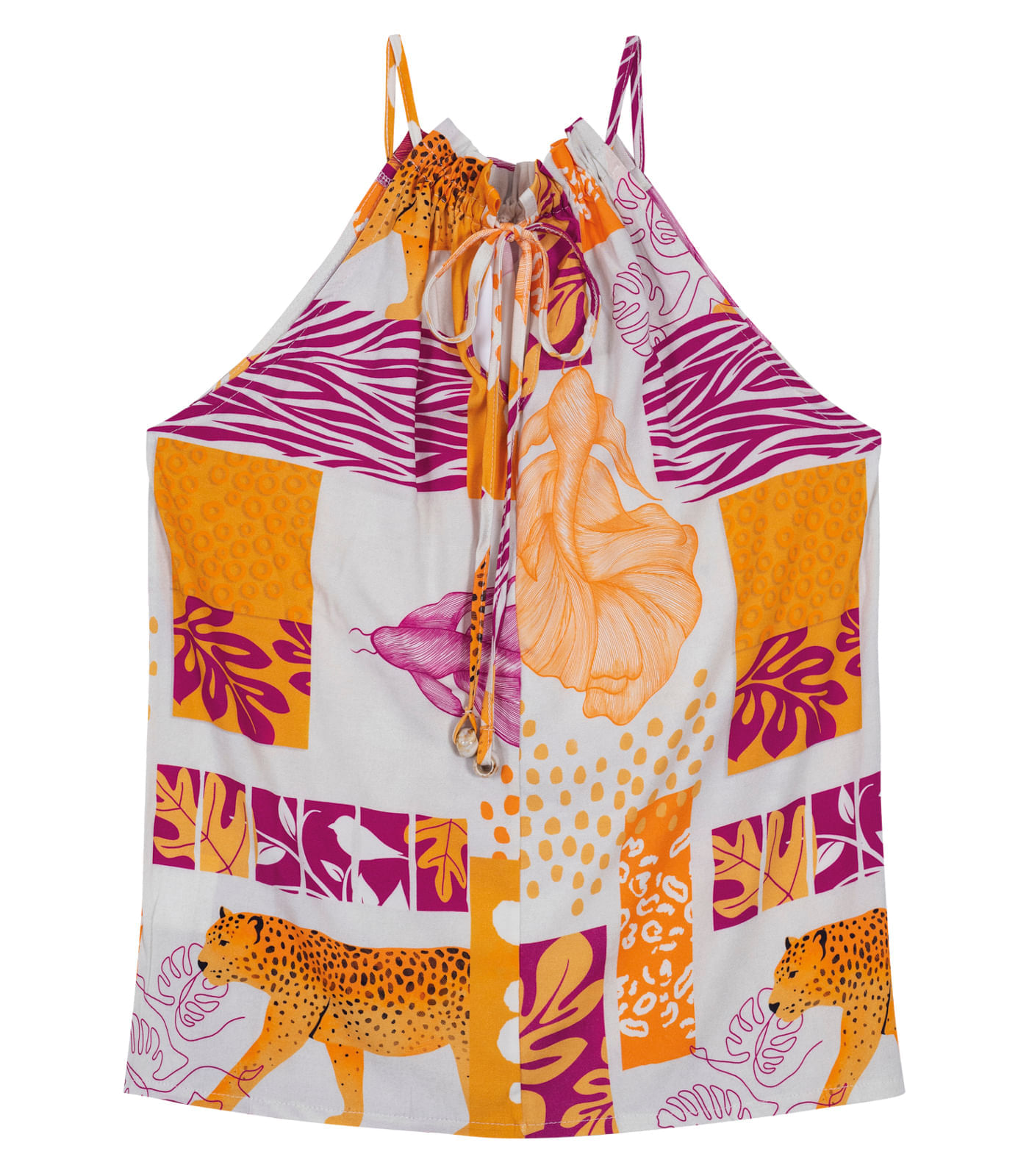 Miniatura Blusa De Alça Feminina Viscose Khyara Endless Amarelo G