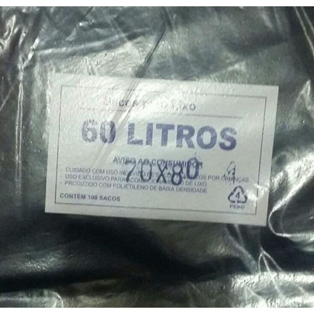 Miniatura Saco De Lixo 60 Litros Intermediario Com 100 Unidades
