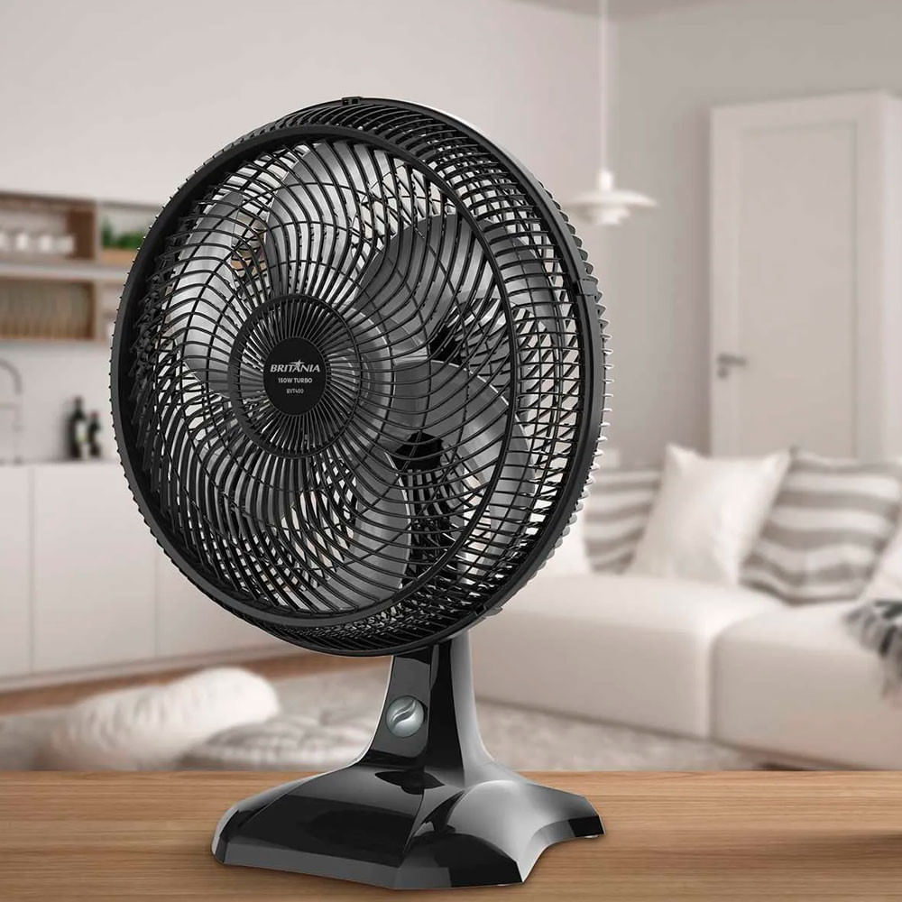 Miniatura Ventilador de Mesa Britânia 40cm BVT400 150W 3 Velocidades Preto - 220 V