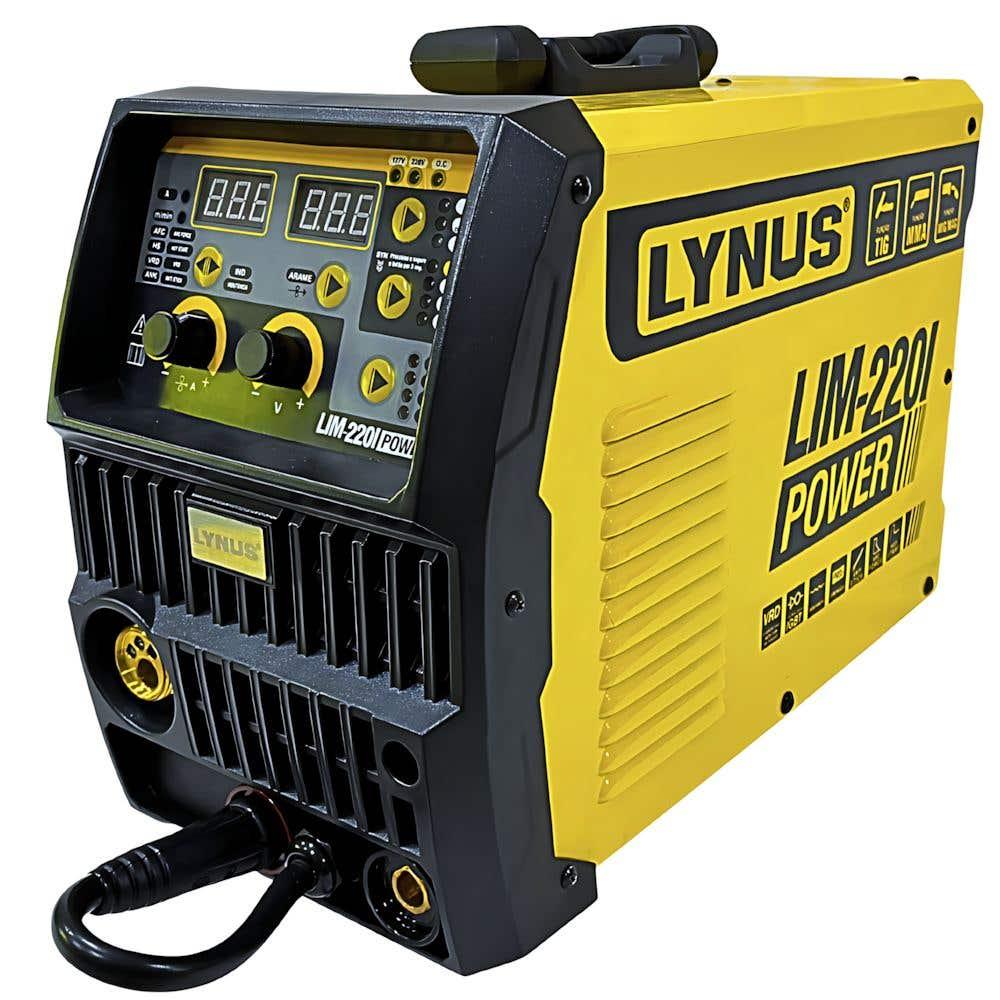 Miniatura Solda Multiprocessos Mig/Tig/Eletrodo Bivolt LIM-220I LYNUS Bivolt