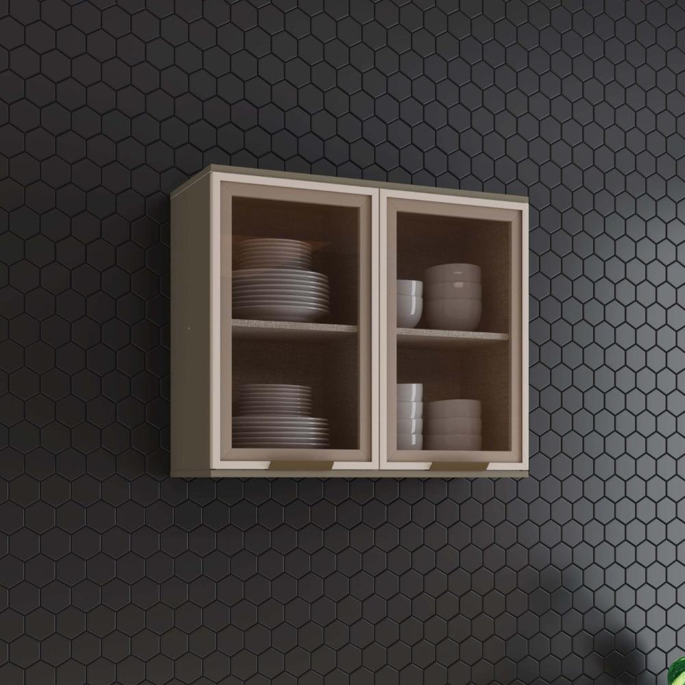 Miniatura Armário Aéreo 2 Portas Vidro 80cm Aurora Duna