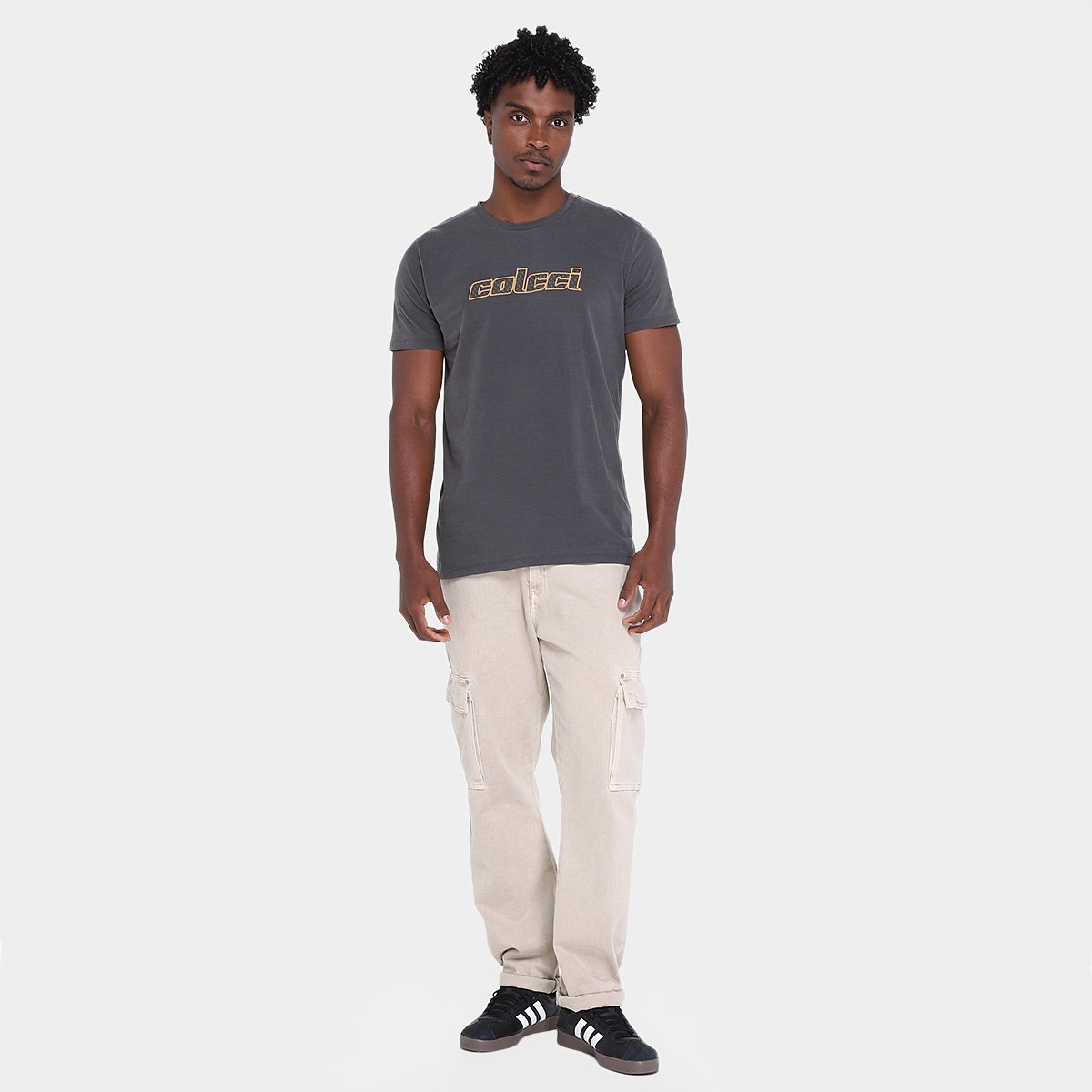 Miniatura Camiseta Colcci Casual Masculina Chumbo - G