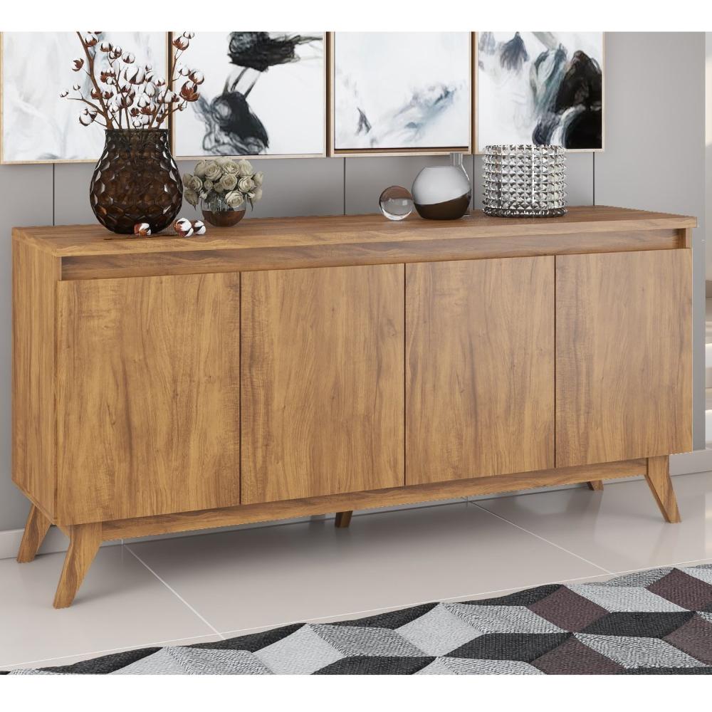 Miniatura Buffet Aparador 4 Portas Eifel Espresso Móveis Pinho