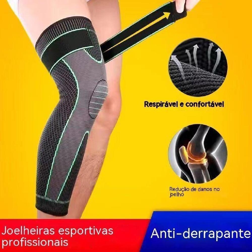 Miniatura Joelheira De Compressão Meia Térmica 3-4 Esporte Corrida Tensor Perna Coxa Panturrilha Articulada Circulação Estabilidade