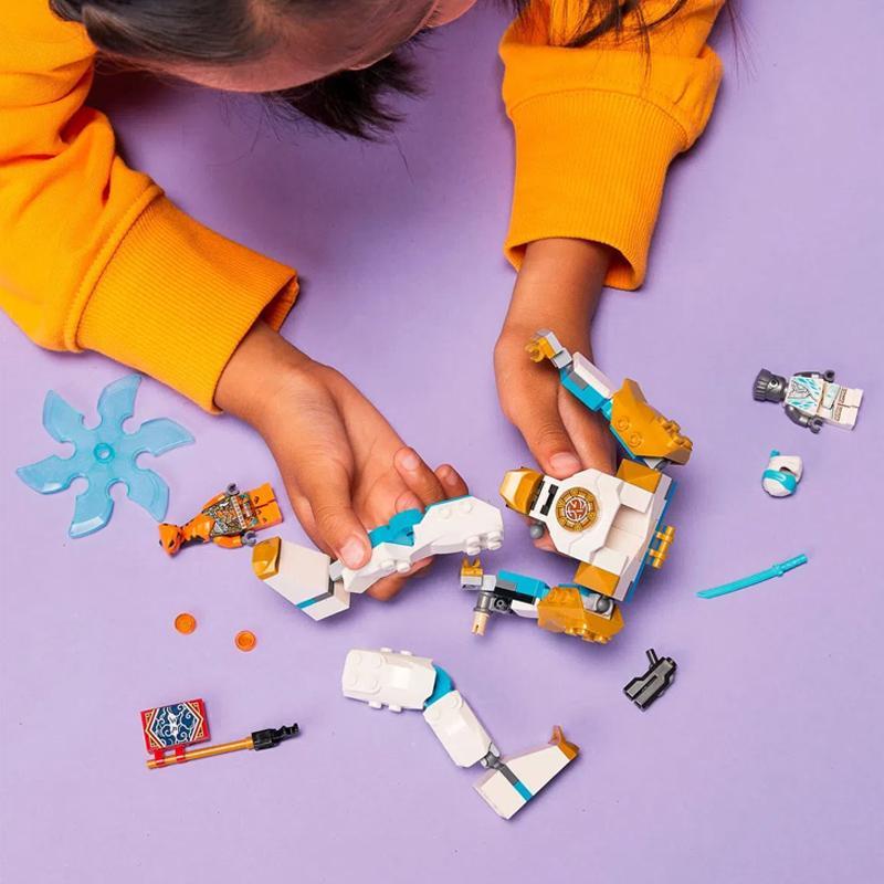 Miniatura Lego Ninjago Robô Power Up Evo Do Zane 71761 - 95 Peças