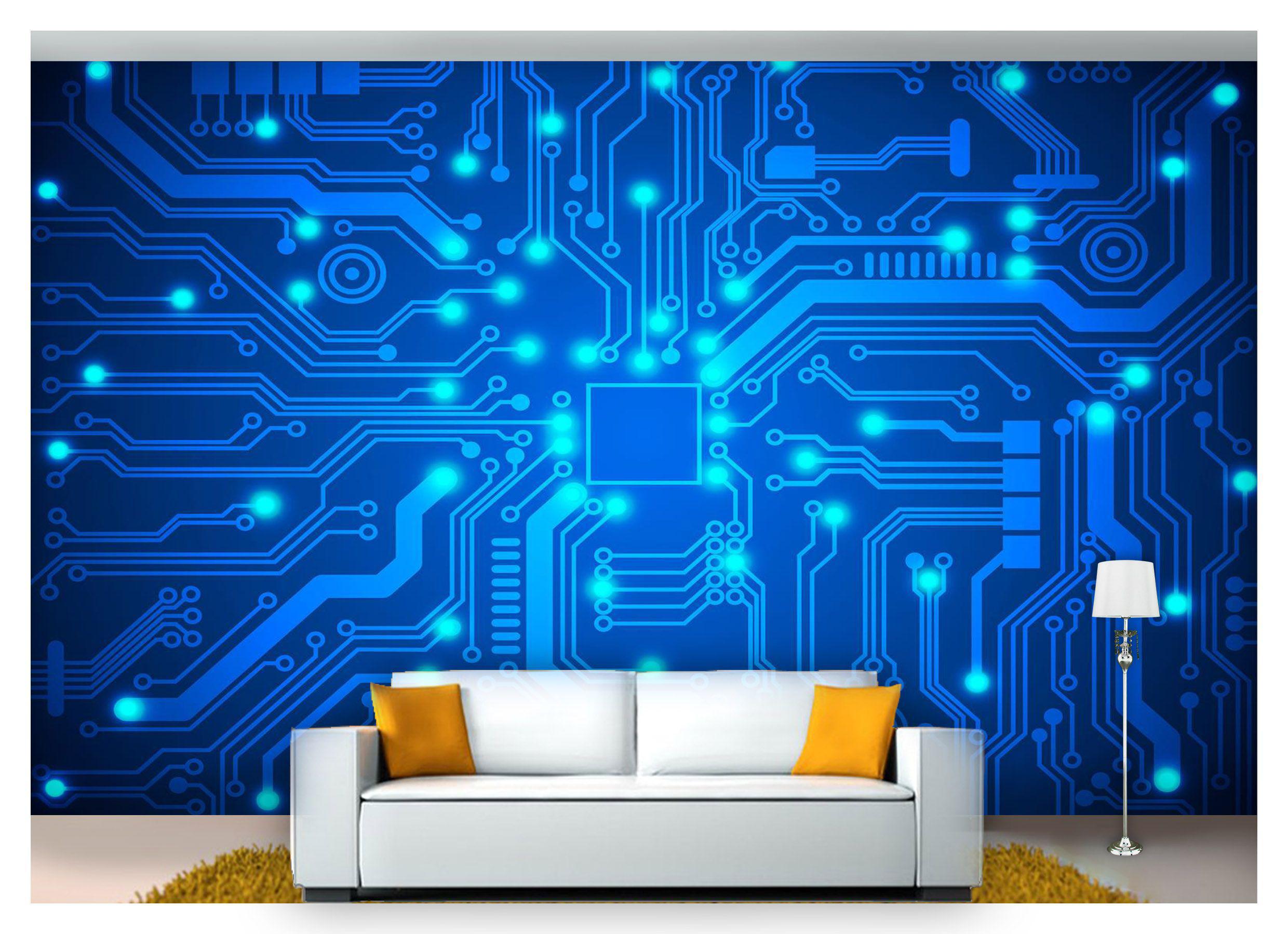 Miniatura Papel De Parede Tecnologia Finanças Computação Tec02 3M² Parede - Novo - 7908276217111 - Personalizado - Papel de parede - Você Decora - Adesivo - Papel De Parede Tecnologia Fi. - Paredes - 1
