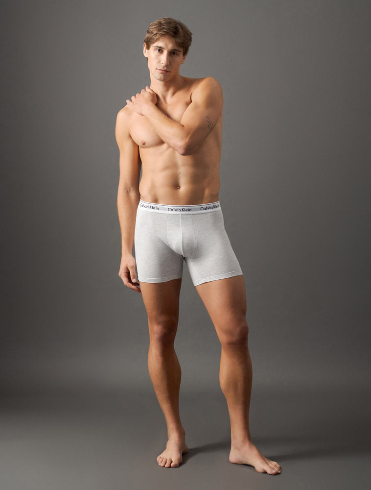 Miniatura Cueca Boxer Modal Cotton Calvin Klein Underwear - Cinza Claro Cueca Boxer Modal Cotton Calvin Klein Underwear Cinza Claro g